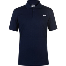 Slazenger Men's Check Golf Polo T-shirt - Navy
