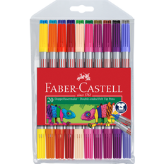 Faber-Castell Touch Pen Faber-Castell Double Ended Felt Tip Pen Plastic Wallet of 20