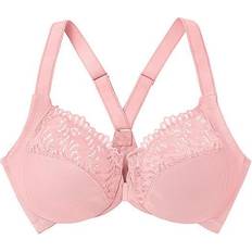 Glamorise Underwear Glamorise Front Close T-Back WonderWire Bra - Pink Blush