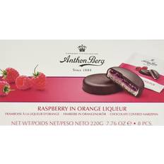 Anthon Berg Confectionery & Biscuits Anthon Berg Raspberry In Orange Liqueur 220g 8pcs