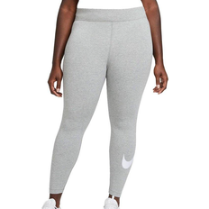 Tights Nike Women's Sportswear Essential Mid-Rise Swoosh Leggings - Dark Grey Heather/White