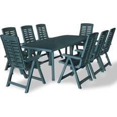 Plastic Patio Dining Sets vidaXL 275081 Patio Dining Set, 1 Table incl. 8 Chairs
