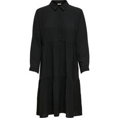 Jacqueline de Yong Solid Colored Shirt Dress - Black