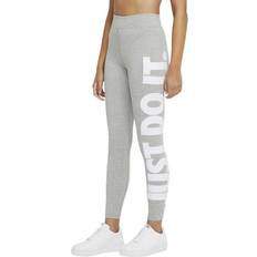Nike Essential Just Do It Leggings - Dark Grey Heather/White