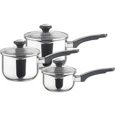 PTFE Free Cookware Sets Prestige Cook & Strain Induction Cookware Set with lid 3 Parts