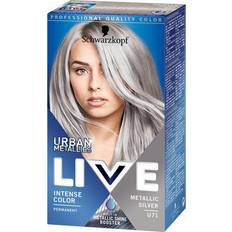 Men Permanent Hair Dyes Schwarzkopf Live Intense Colour Urban Metallics U71 Metallic Silver