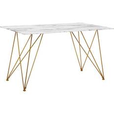 Gold Dining Tables Beliani Kenton Dining Table 80x140cm