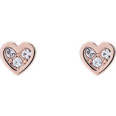 Ted Baker Neena Nano Heart Stud Earrings - Rose Gold/Transparent