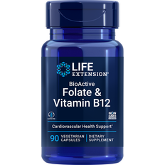 Hearts Vitamins & Minerals Life Extension BioActive Folate & Vitamin B12 90 pcs