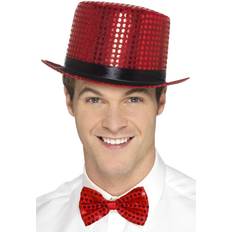 Carnival Headgear Smiffys Sequin Top Hat Red