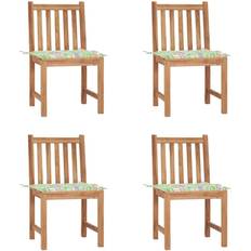 Teak Patio Chairs vidaXL 3073100 4-pack Garden Dining Chair