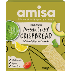 Crackers & Crispbreads Amisa Organic Gluten Free Protein Lentil Crispbread 100g