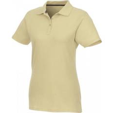 Beige - Women Polo Shirts Elevate Womens Helios Short Sleeve Polo Shirt - Light Grey