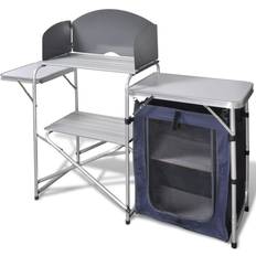 VidaXL Camping Furniture vidaXL Foldable Camping Kitchen Unit with Aluminum Windshield