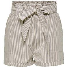 Ruffles Trousers & Shorts Only Smilla Paperbag Shorts - Brown/Toasted Coconut