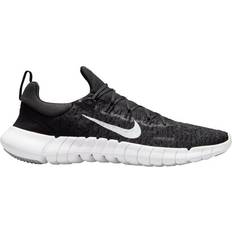 Nike Knit Fabric Sport Shoes Nike Free Run 5.0 M - Black/White