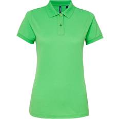ASQUITH & FOX Women's Short Sleeve Performance Blend Polo Shirt - Lime