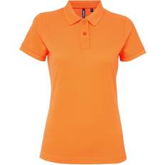 ASQUITH & FOX Women's Short Sleeve Performance Blend Polo Shirt - Neon Orange