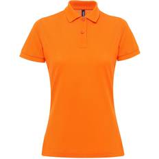 ASQUITH & FOX Women's Short Sleeve Performance Blend Polo Shirt - Orange