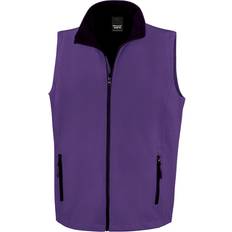 Purple Vests Result Printable Softshell Bodywarmer - Purple/Black