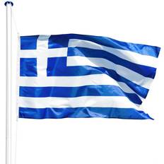 Tectake Flagpoles tectake Greece Flagpole 5.6m