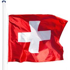 Tectake Flags & Accessories tectake Switzerland Flagpole 5.6m