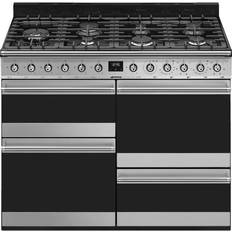 Smeg 110cm Gas Cookers Smeg SYD4110-1 Black, Stainless Steel