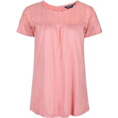 Regatta Abitha Short Sleeved Broiderie T-shirt - Chalk Blush