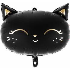 PartyDeco Foil Ballons Cat Black/Gold