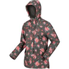 Florals - Women Outerwear Regatta Women's Bertille Lightweight Hooded Waterproof Jacket - Grape Leaf Floral