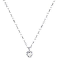 Brass Necklaces Ted Baker Hannela Heart Pendant Necklace - Silver/Transparent