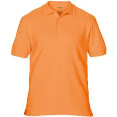 Men - Orange Polo Shirts Gildan Premium Cotton Sport Double Pique Polo Shirt - Tangerine