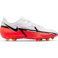 Faux Leather - Multi Ground (MG) Football Shoes Nike Phantom GT2 Club MG - White/Volt/Bright Crimson