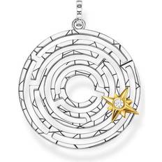 Thomas Sabo Labyrinth with Golden Star Pendant - Gold/Silver/Transparent