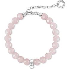 Pink Bracelets Thomas Sabo Charm Bracelet - Silver/Quartz