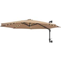 vidaXL Wall-mounted Parasol with LED 300cm