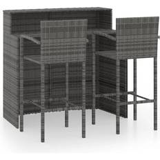 vidaXL 3064887 Outdoor Bar Set, 1 Table incl. 2 Chairs