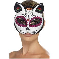 North America Fancy Dresses Smiffys Sugar Skull Cat Glitter Eyemask