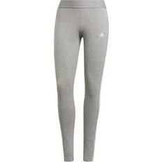 Adidas Cotton Tights adidas Women 3 Stripes Leggings - Gray/White