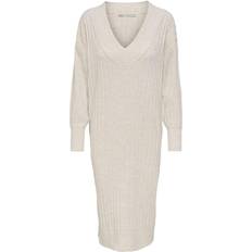 V-Neck Dresses Only Tessa Knitted Dress - Beige/Pumice Stone