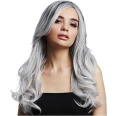 Smiffys Fever Khloe Wig Ice Silver