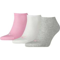 Puma Unisex Plain Sneaker Trainer Socks 3 pack - Prism Pink
