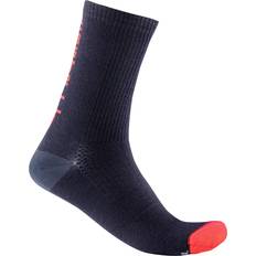 Castelli Bandito Wool 18 Sock Men - Savile Blue/Red