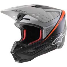 Alpinestars Motorcycle Helmets Alpinestars SM5 Rayon Black/Silver/Orange Adult