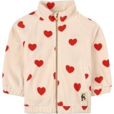 Mini Rodini Outerwear Mini Rodini Hearts Fleece Jacket - Off White (2171013011)