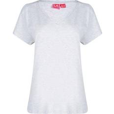 LA Gear V-Neck T-shirt Ladies - Ice Grey Marl