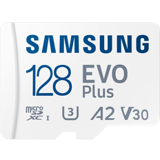 128 GB - Class 10 - microSDXC Memory Cards Samsung Evo Plus microSDXC Class 10 UHS-I U3 V30 A2 128GB +SD Adapter