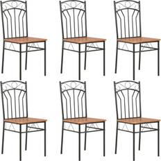 Brown Kitchen Chairs vidaXL 281397 Kitchen Chair 86cm 6pcs