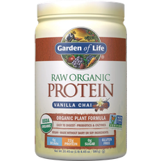 E Vitamins Protein Powders Garden of Life Raw Organic Protein Vanilla Chai 580g