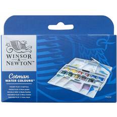 Water Colours Winsor & Newton Cotman Watercolours Pocket Plus 12 Half Pans